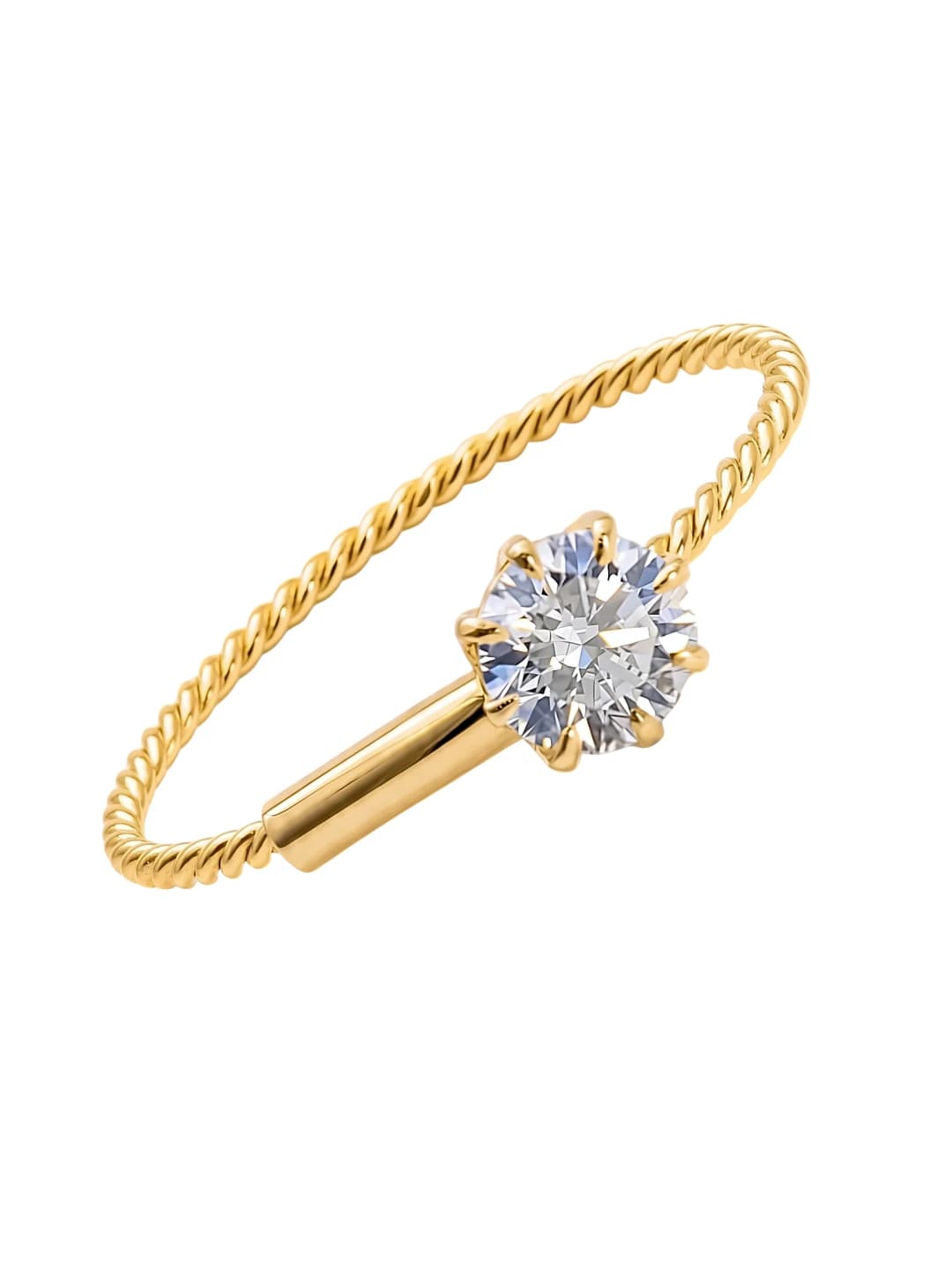 Twisted Rope Diamond Nose Ring