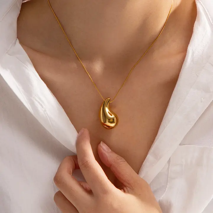 Bottega Drop Necklace - Stainless Steel
