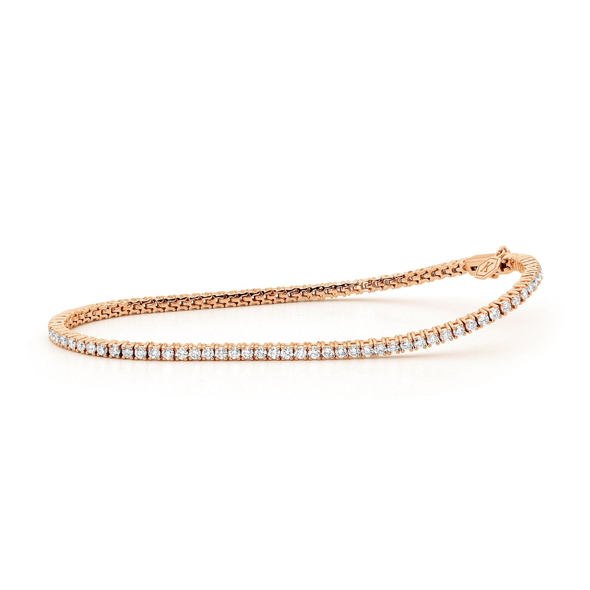 Ultra Slim Gold Tennis Bracelet - Stainless Steel