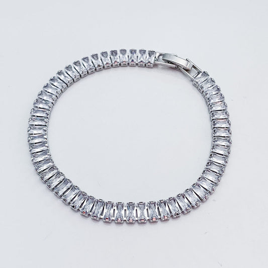 Simple Silver Tennis Bracelet