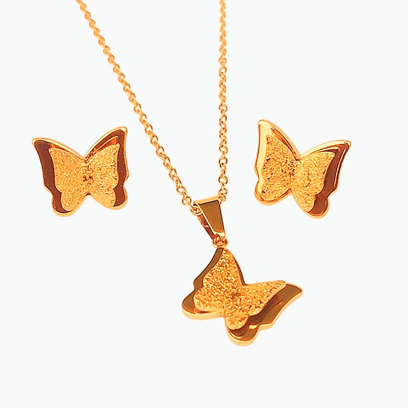 Double Layer Butterfly - (Necklace + Tops)