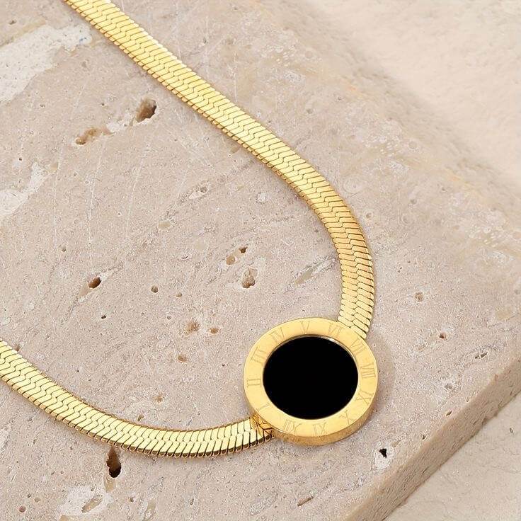 Roman Snake Chain Necklace - Stainless Steel