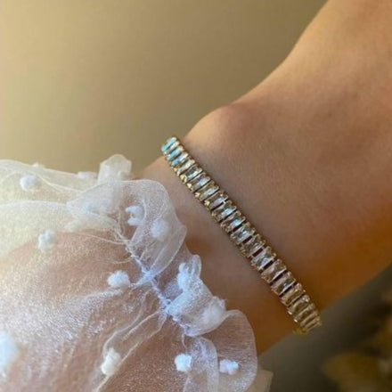 Simple Golden Tennis Bracelet