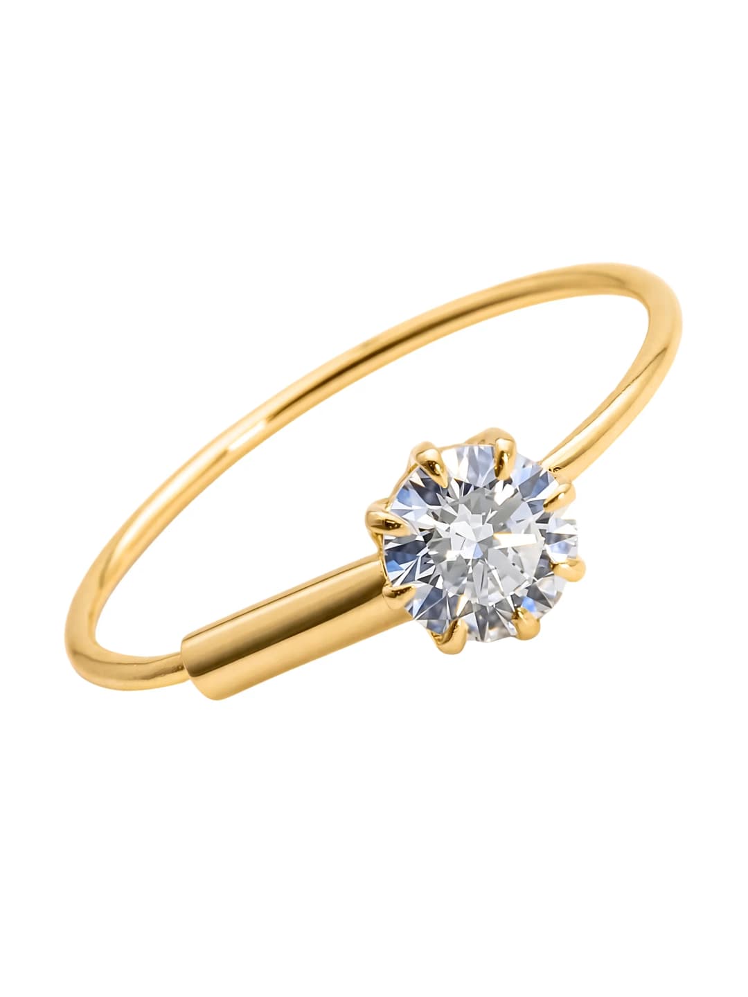Minimal Quarter Bulk Diamond Nose Ring