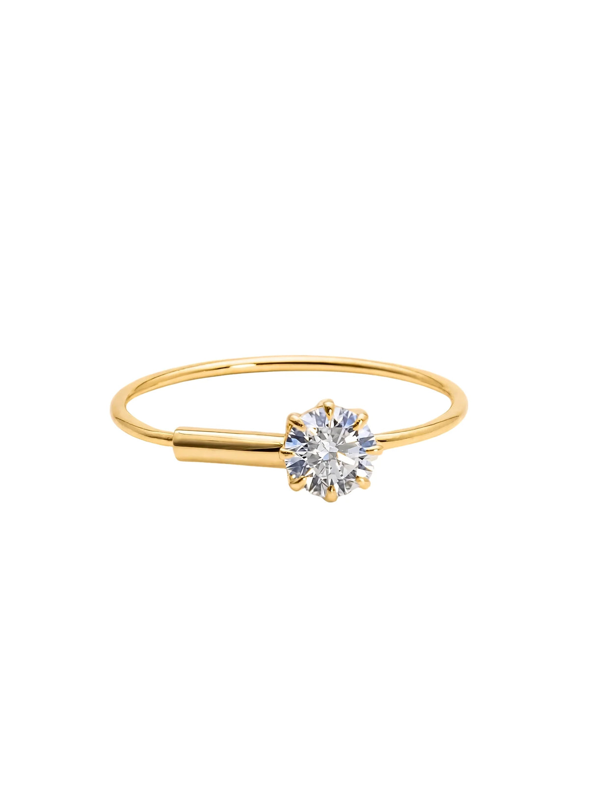 Minimal Quarter Bulk Diamond Nose Ring