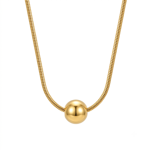 Simple Ball Necklace - Stainless Steel