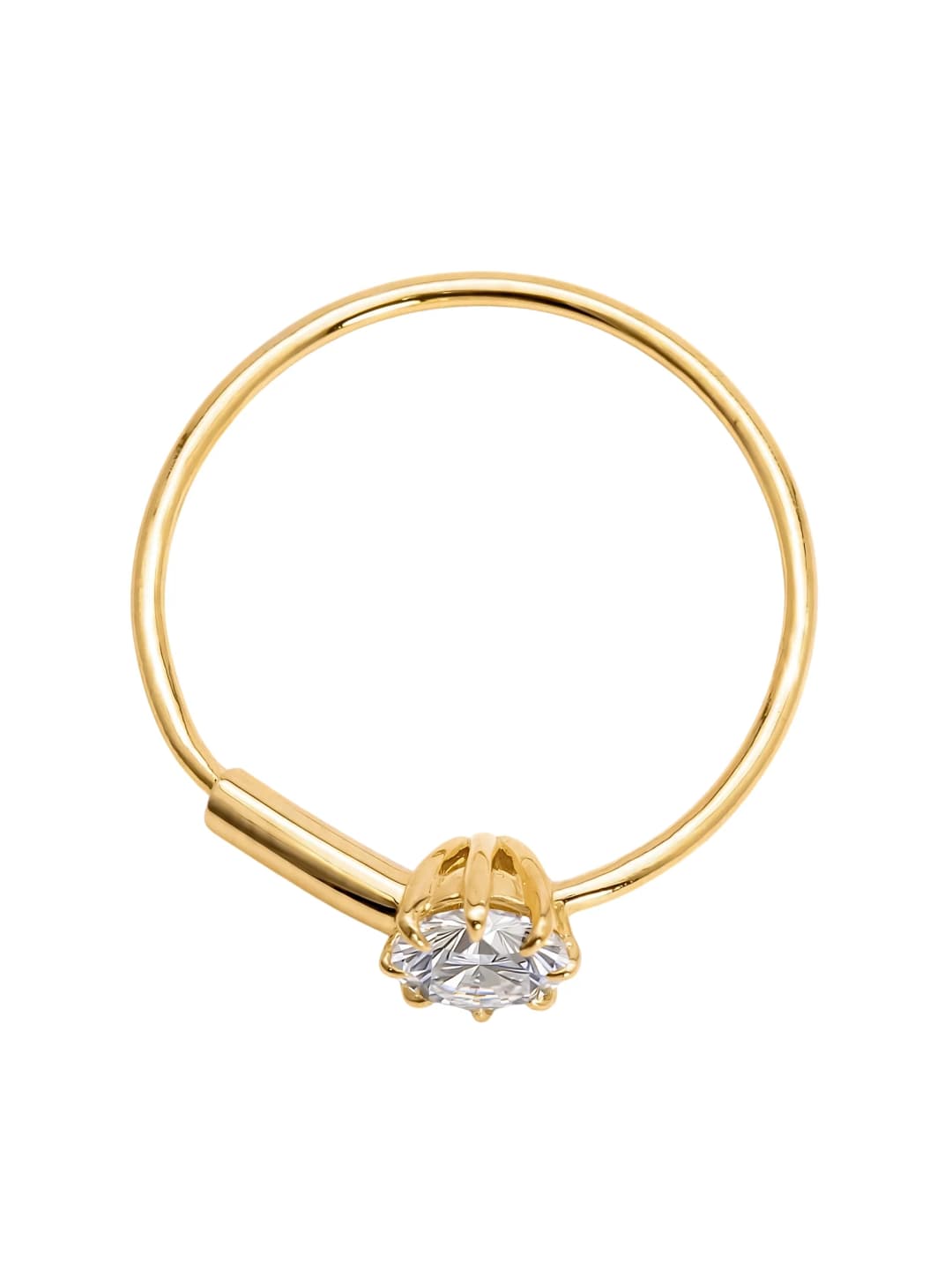 Minimal Quarter Bulk Diamond Nose Ring